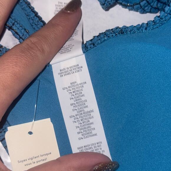 Aerie-Swimwear-Top-Blue-Medium - Picture 4 of 4